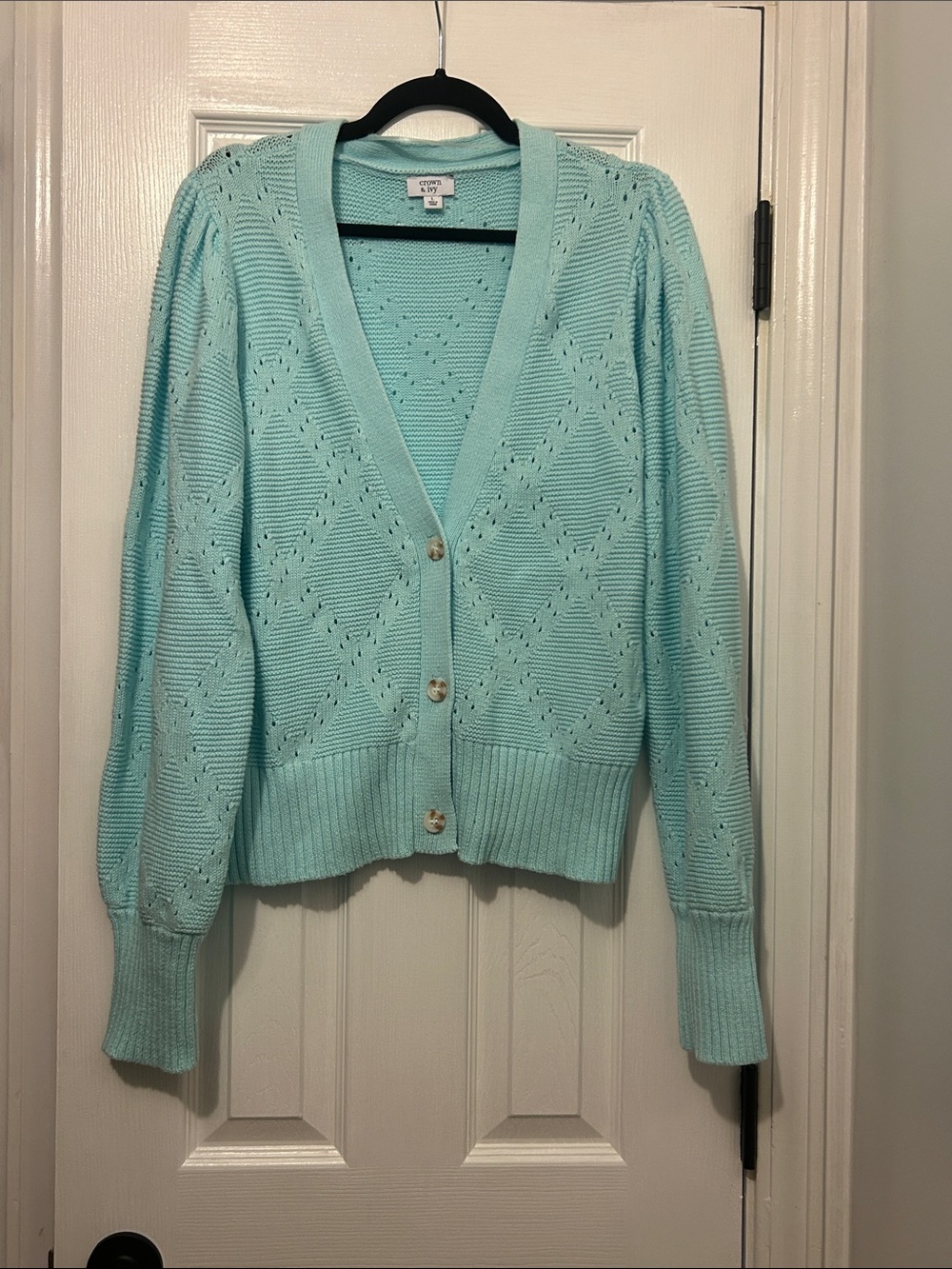crown & ivy Light Blue Button-Front Cardigan ✨3/$25 SALE✨